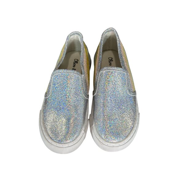 Rainbow Slip-On Sneakers Size 11 Girls By Olive & Edie - Picture 2 of 11